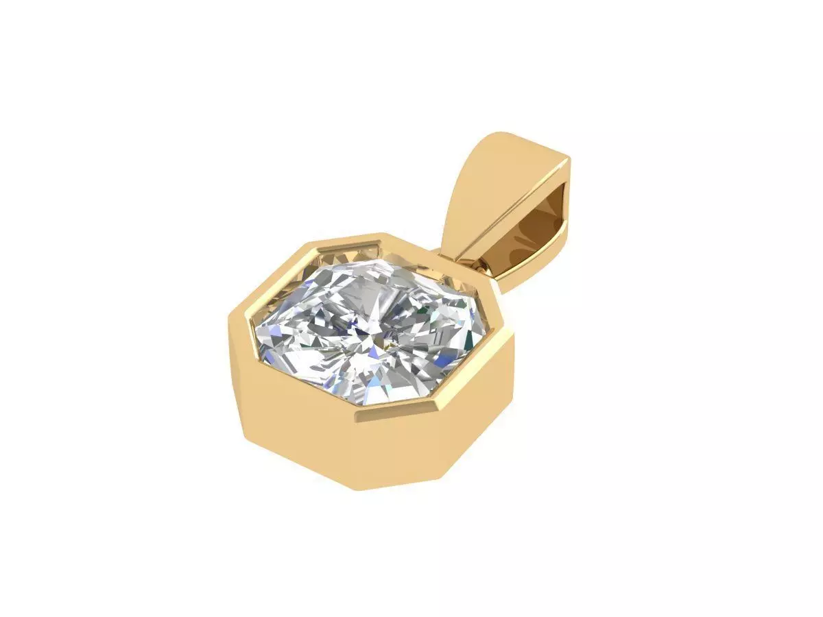 Asscher pandent 3D print model_0