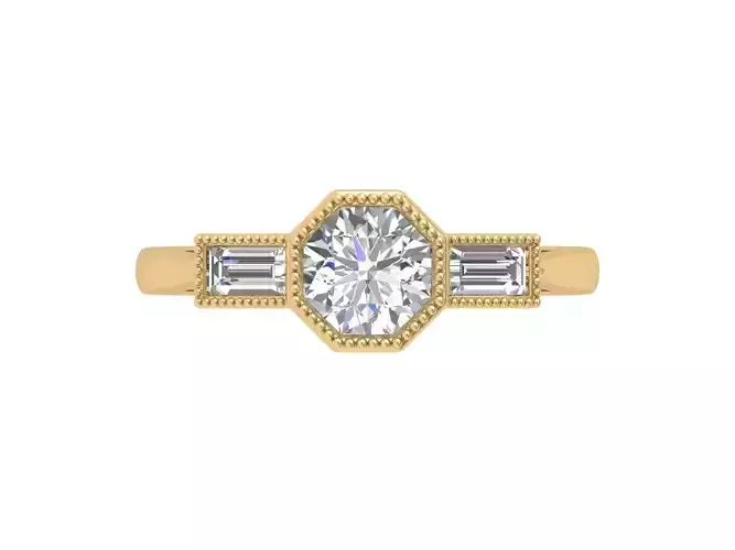 3 stone soliter  Ring