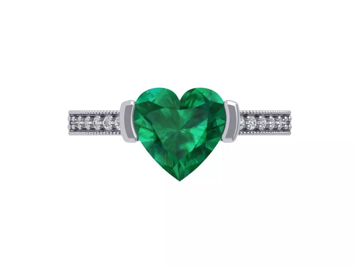 Heart engagement Ring 3D print model