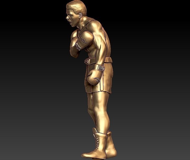 muhammad ali Model 3D print model_5
