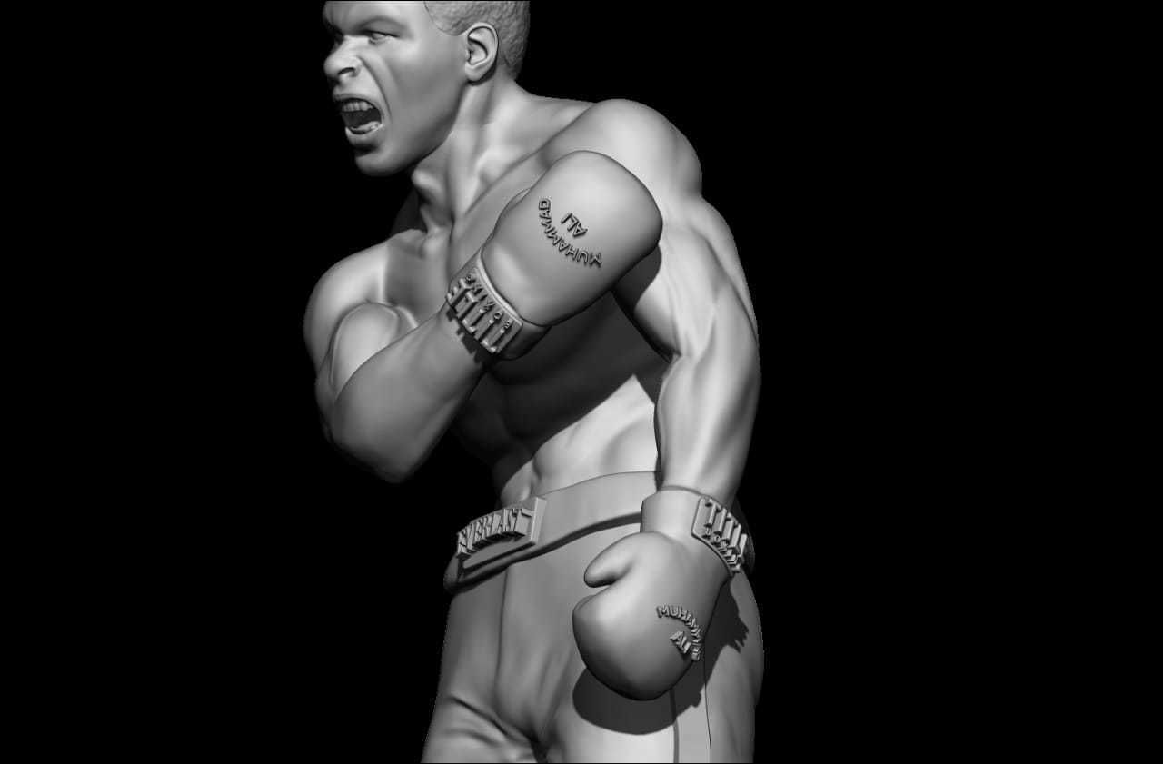 muhammad ali Model 3D print model_1