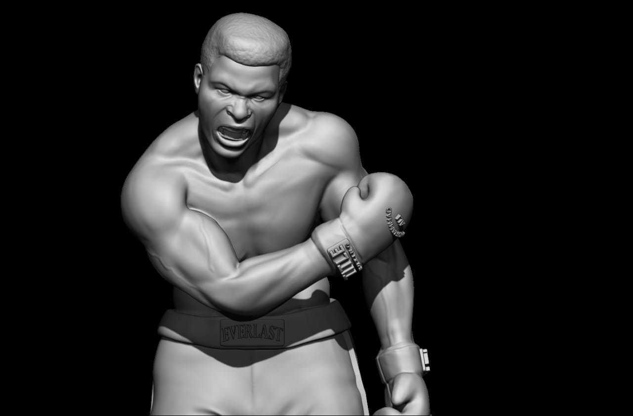 muhammad ali Model 3D print model_2