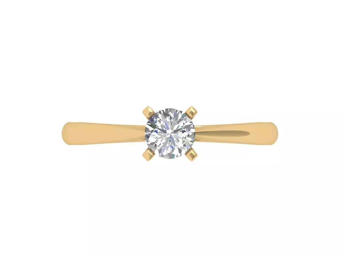 Single stone Ring 3D print model