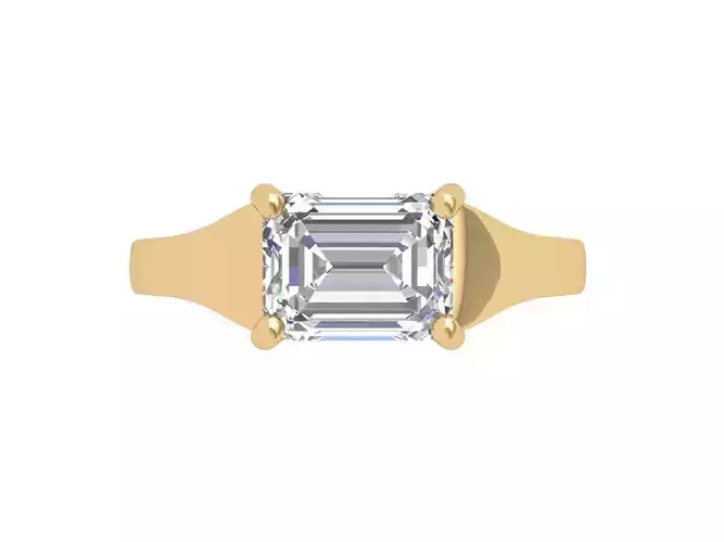 Emerald Solitaire Ring