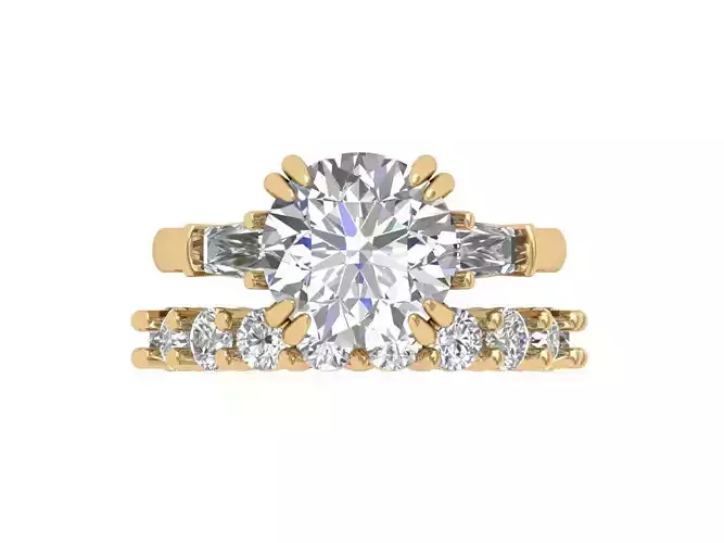 Round WithSide stone Bridle set