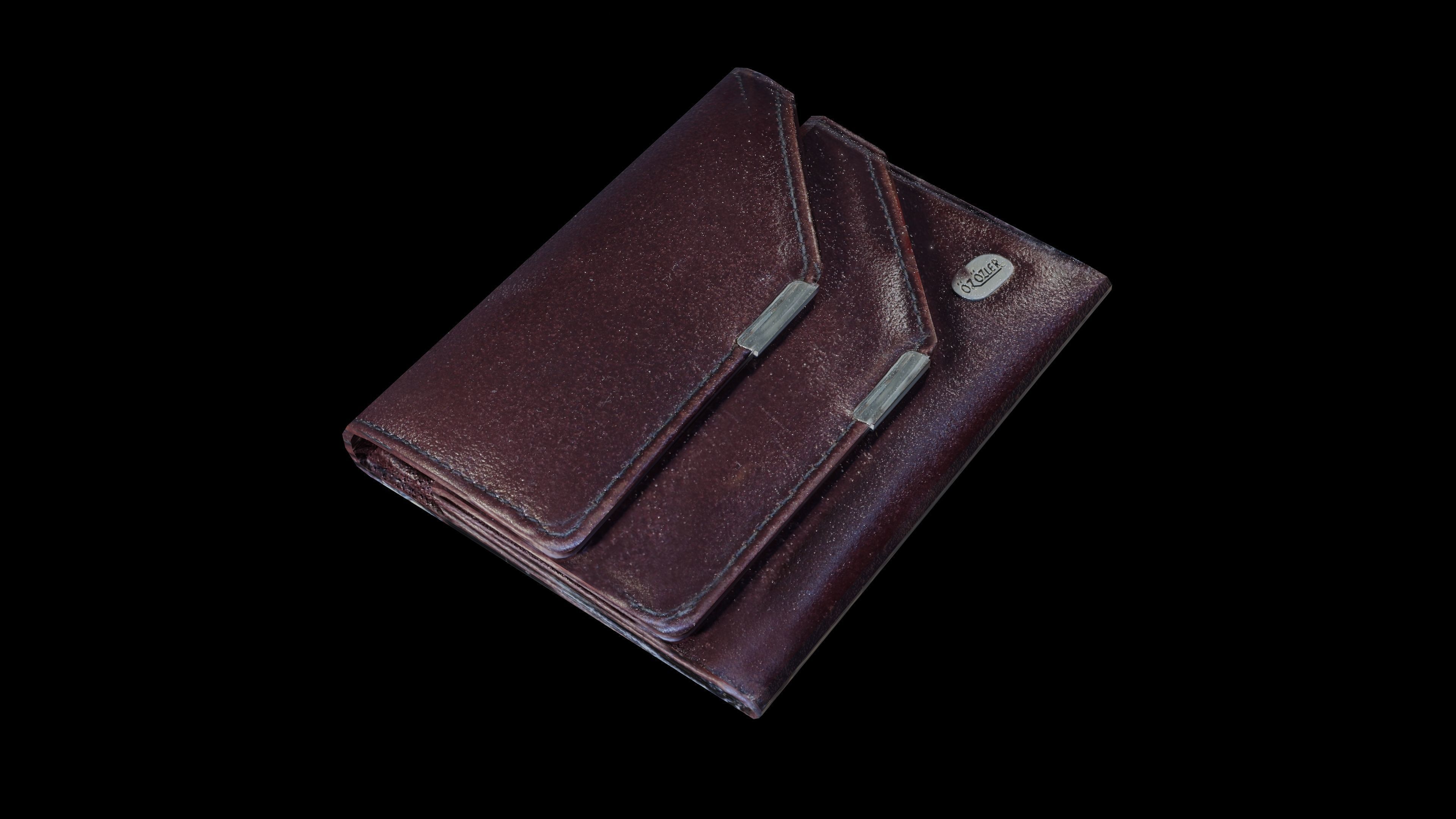leather wallet Low-poly 3D model_1