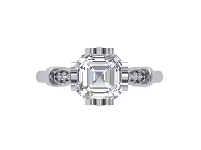 Asscher Solitair Ring