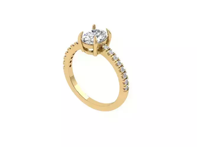  Oval Solitaire Ring