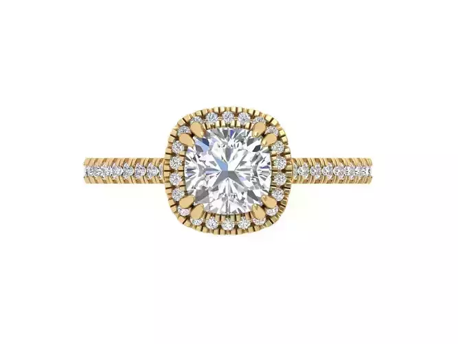  Cushion Solitaire Ring