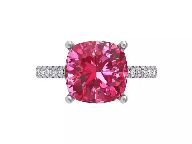 Cushion Solitaire Ring