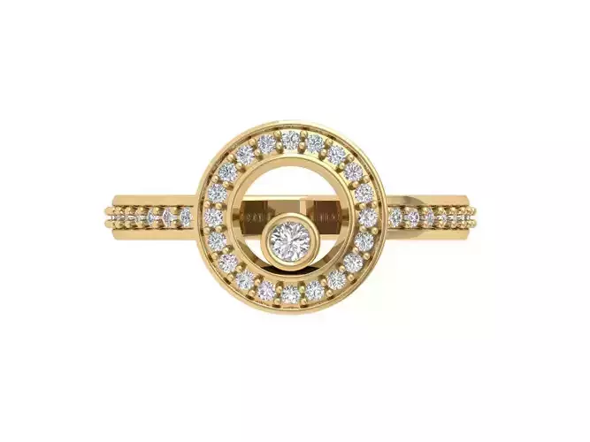 Simple Round Stone Ring