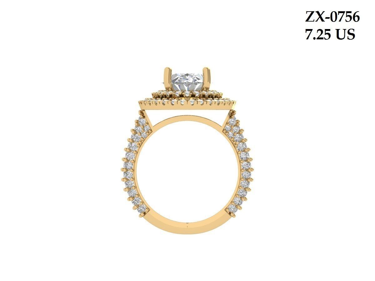 Oval Art Deco Ring 3D print model_5