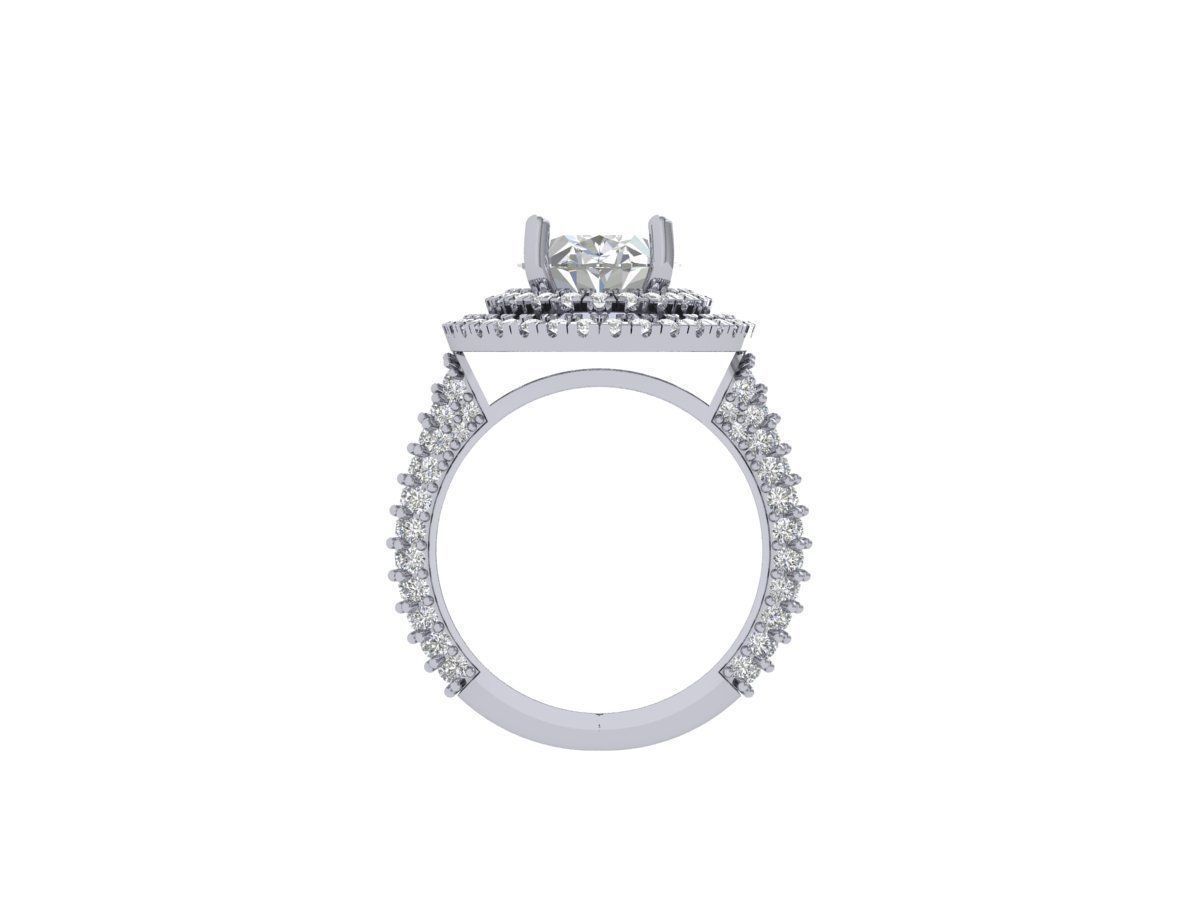 Oval Art Deco Ring 3D print model_4