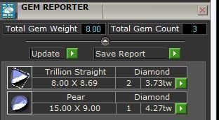 Pear 3 Stone Bridal Ring 3D print model_5