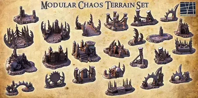 Modular Chaos Terrain Tabletop Terrain 28 MM
