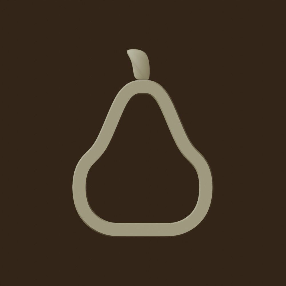 Decorative Pear 01 3D model_4