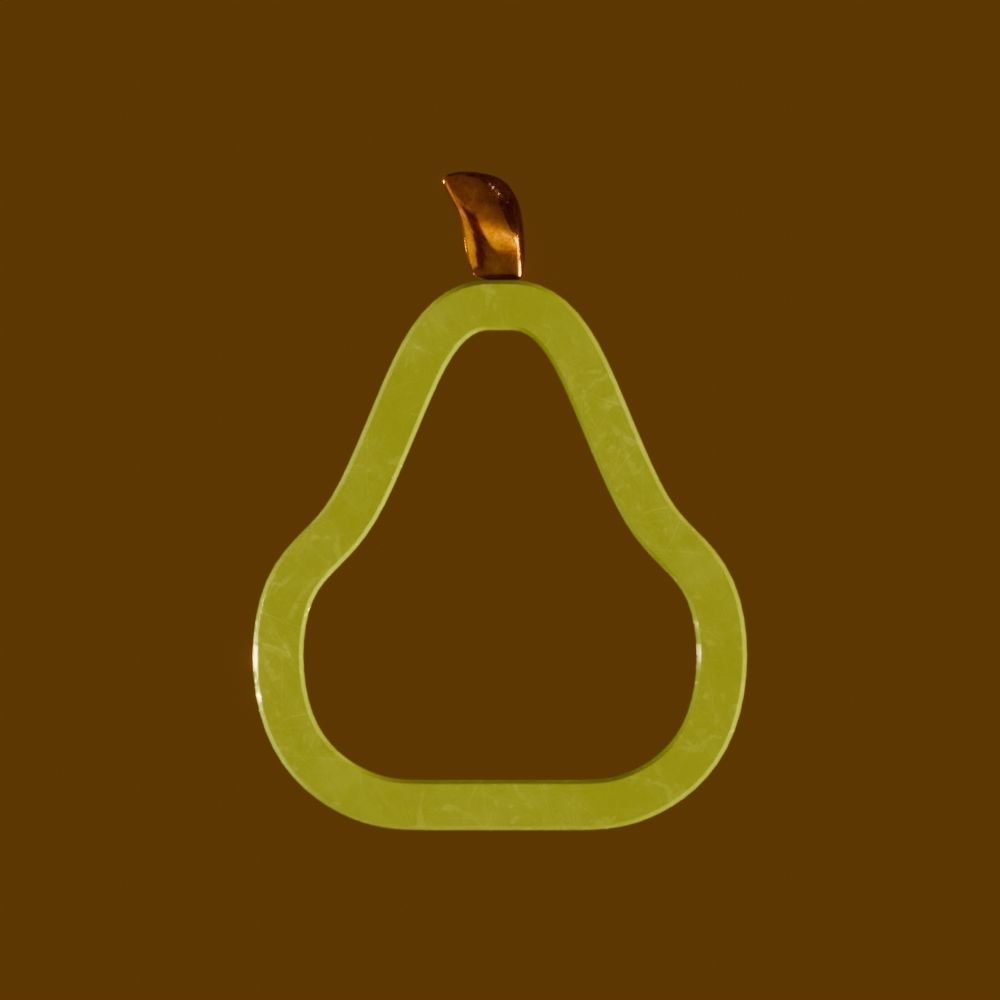 Decorative Pear 01 3D model_2
