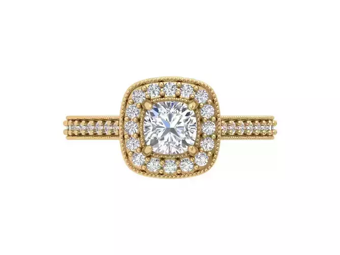  Cushion Solitaire Ring