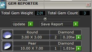 Pear 3 Stone Ring 3D print model_5