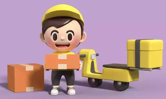 Boy 3d Cartoon Shipper