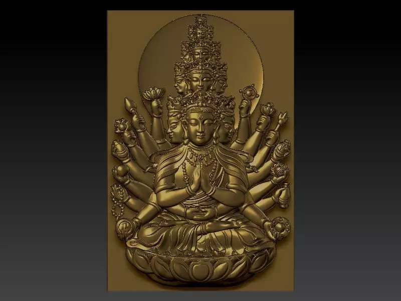 guanyin with nthousands of hands 3D print model