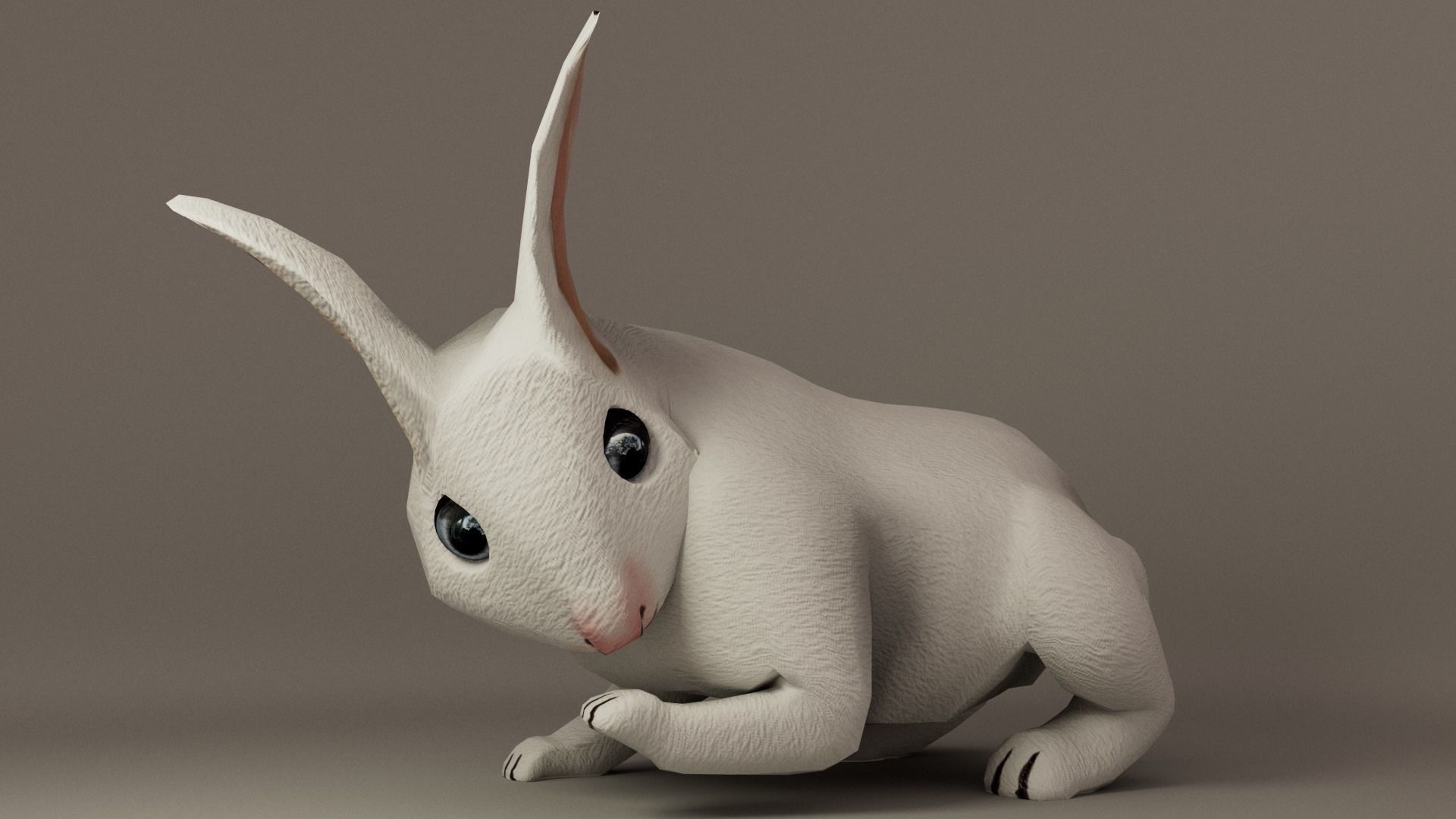 Rabbit Low-poly 3D model_4