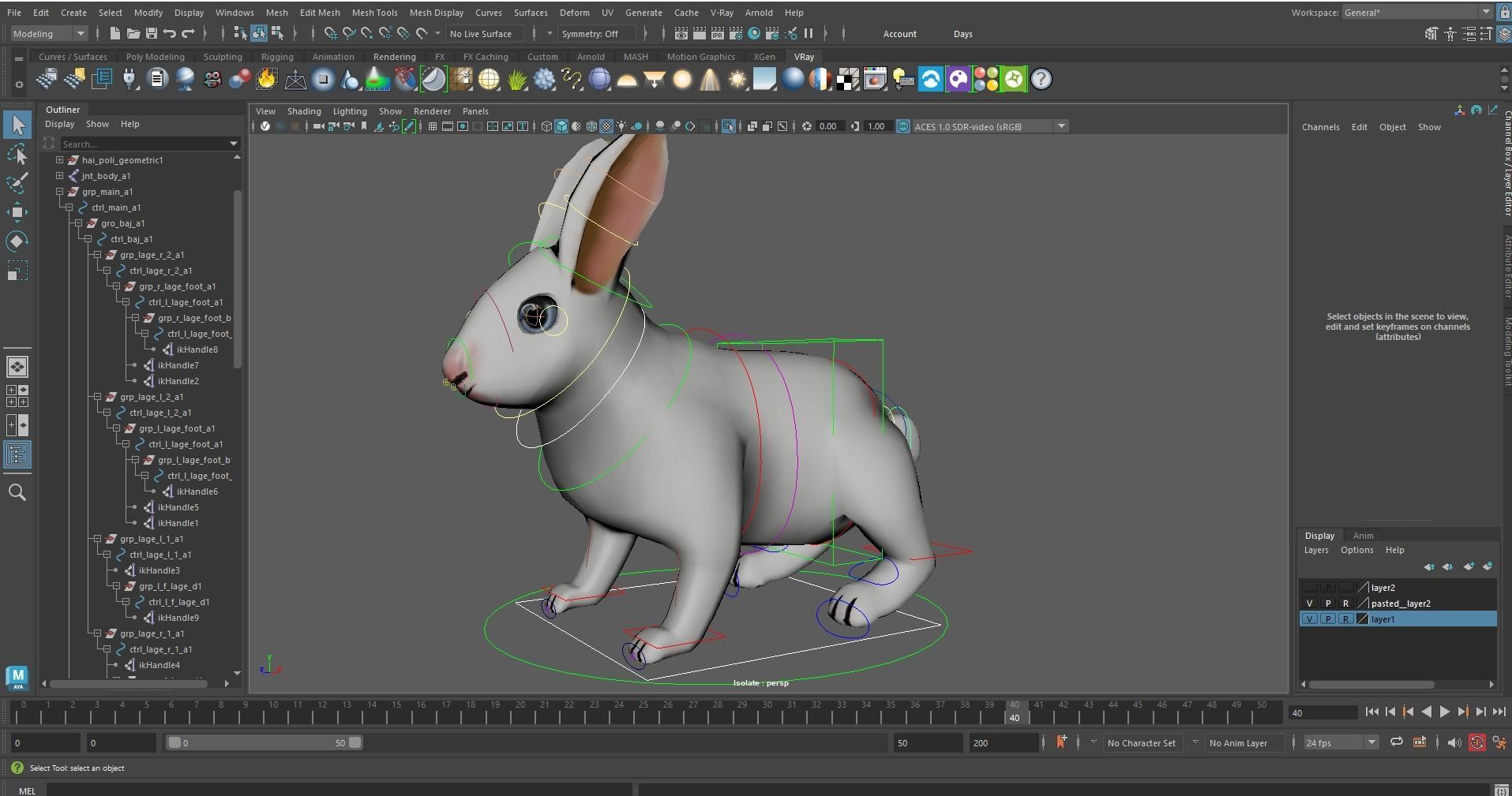 Rabbit Low-poly 3D model_5