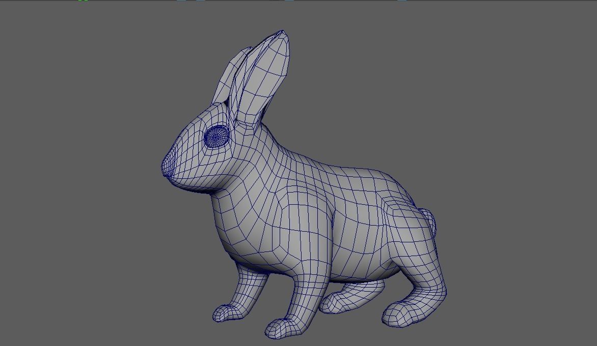 Rabbit Low-poly 3D model_6