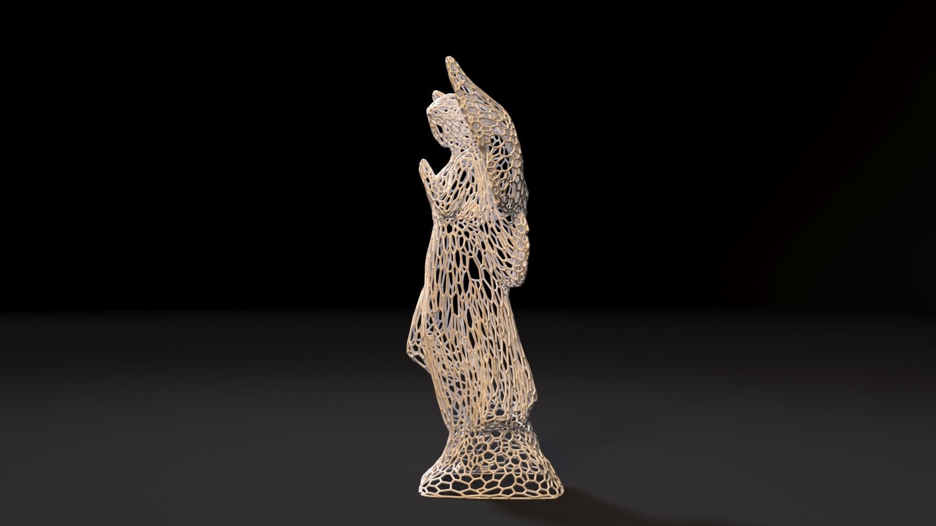 Angel statue 3D print model_2