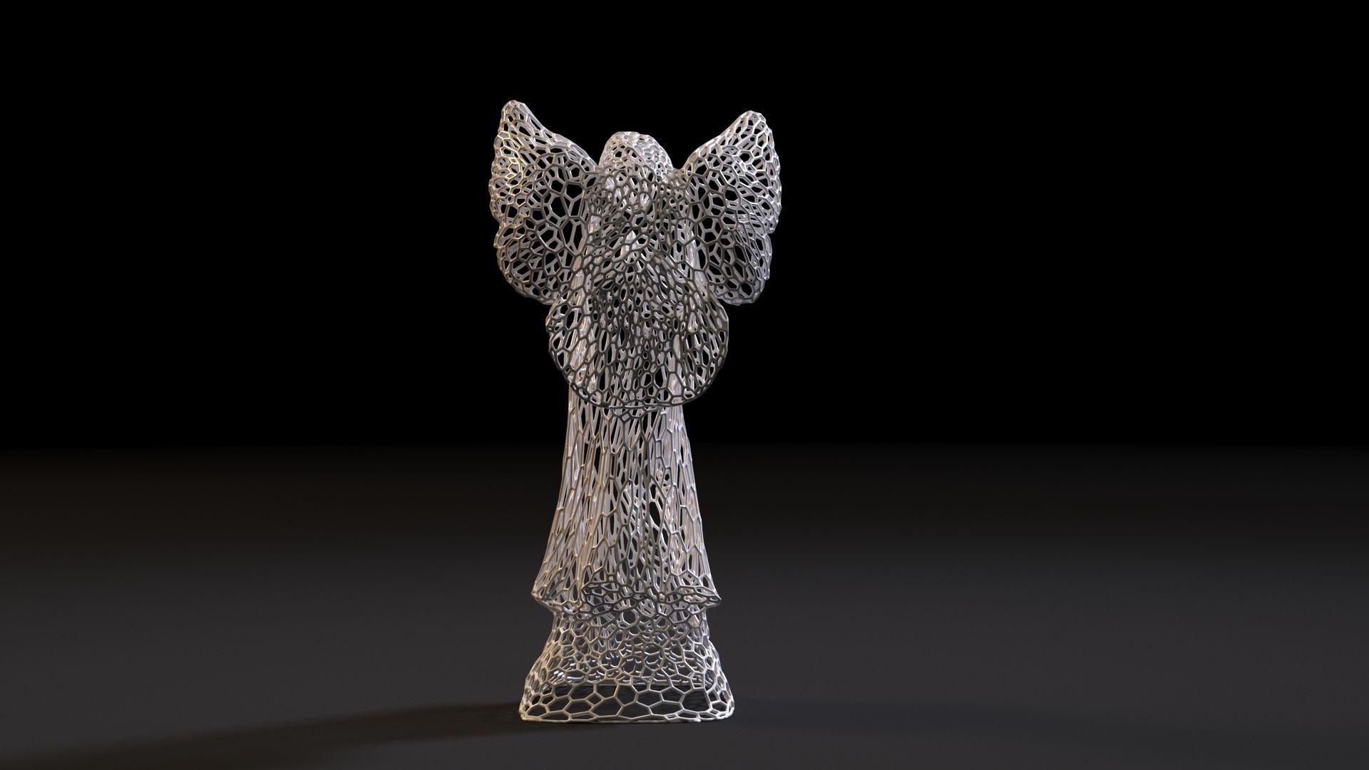 Angel statue 3D print model_4