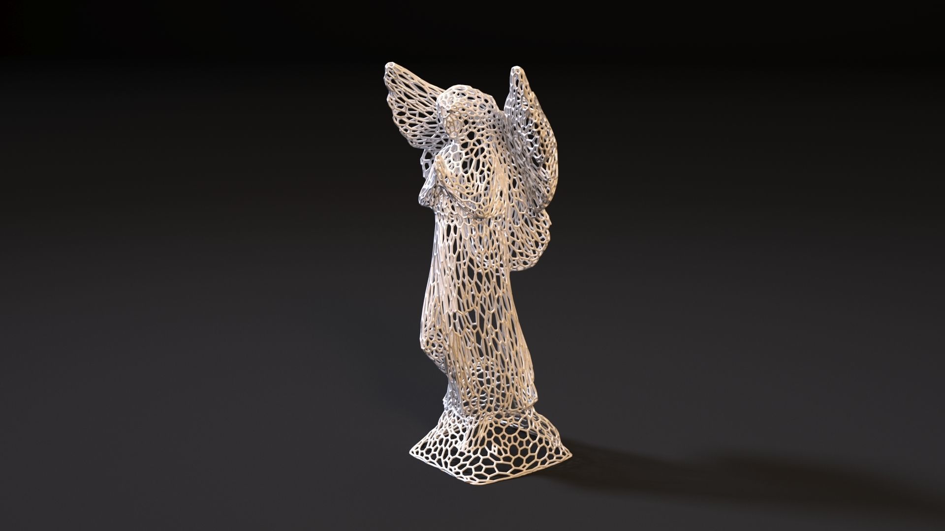 Angel statue 3D print model_1