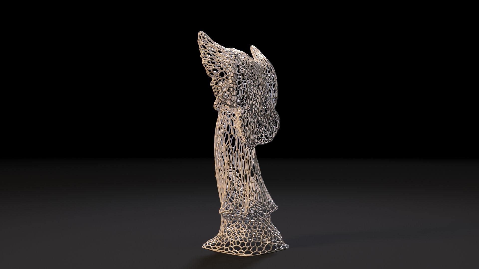 Angel statue 3D print model_3