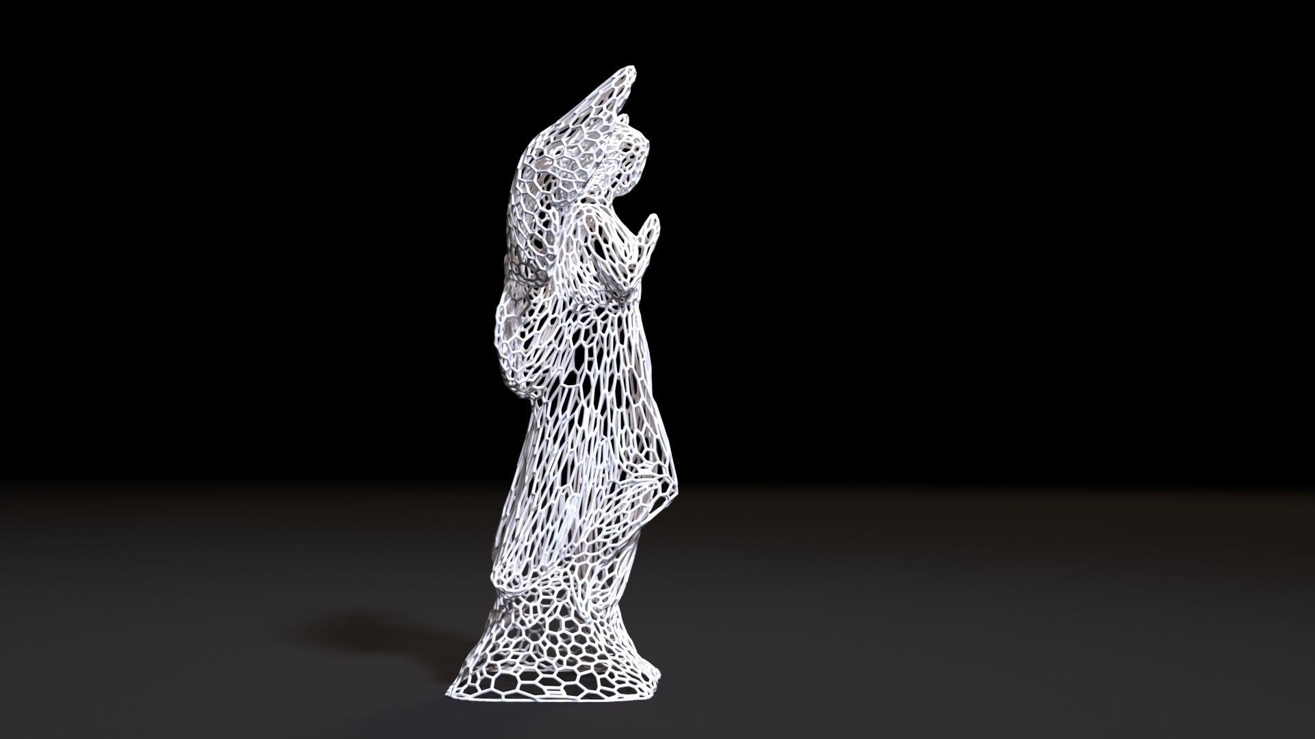 Angel statue 3D print model_6