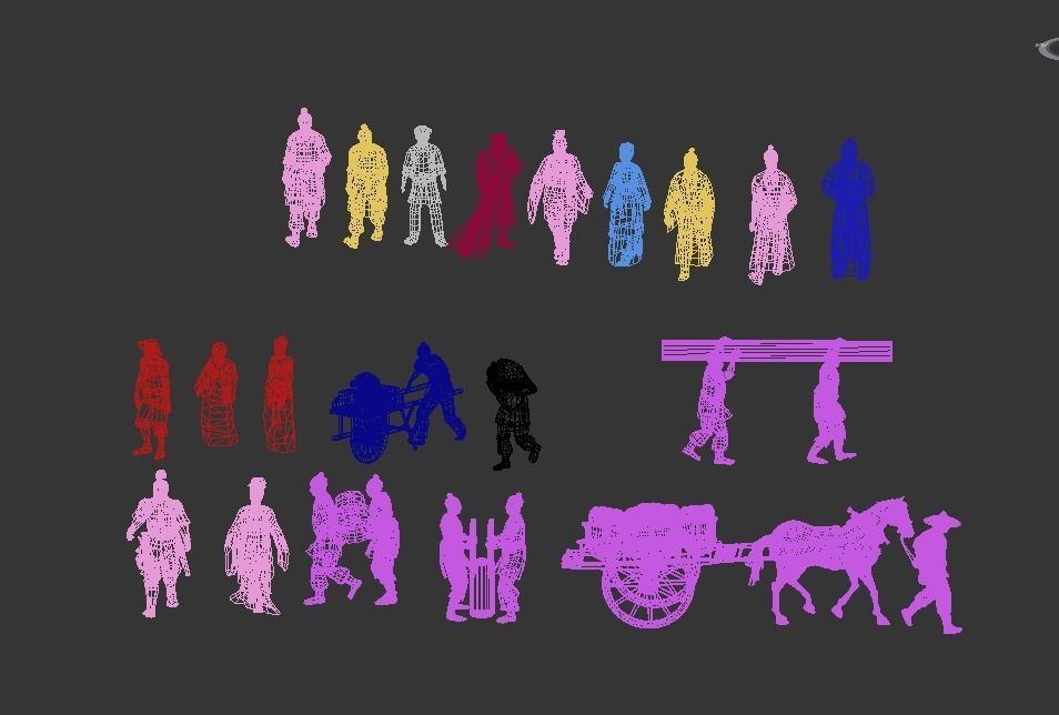 Eastern People Low-poly 3D model_6