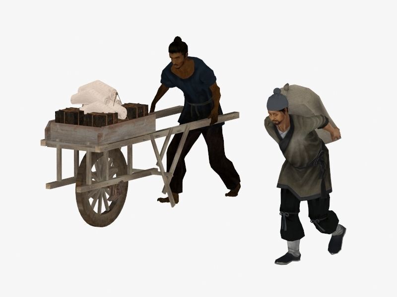 Eastern People Low-poly 3D model_13