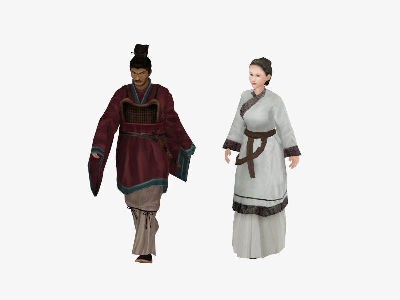 Eastern People Low-poly 3D model_8