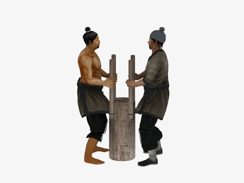 Eastern People Low-poly 3D model_4