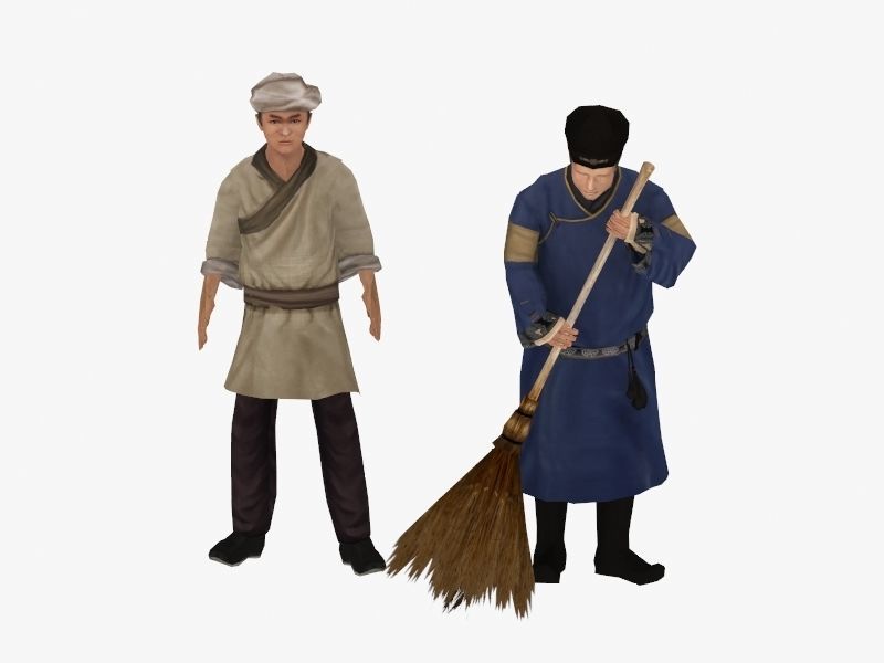 Eastern People Low-poly 3D model_7