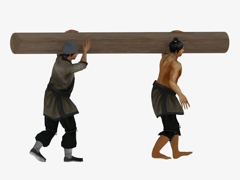 Eastern People Low-poly 3D model_14