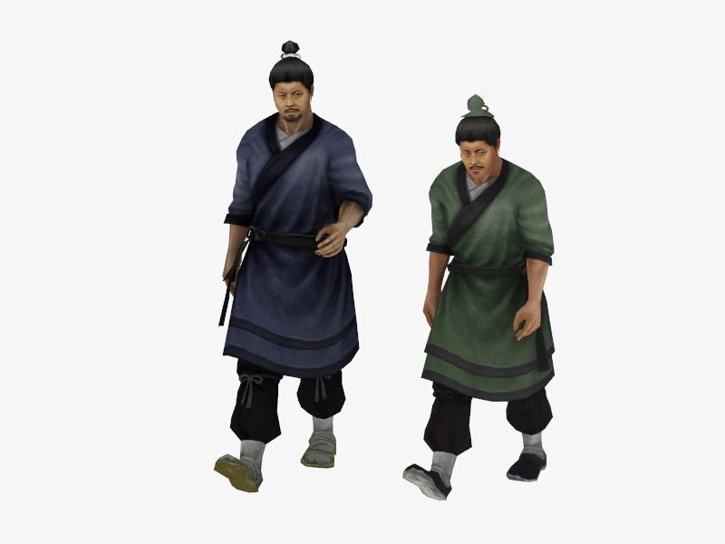Eastern People Low-poly 3D model_3
