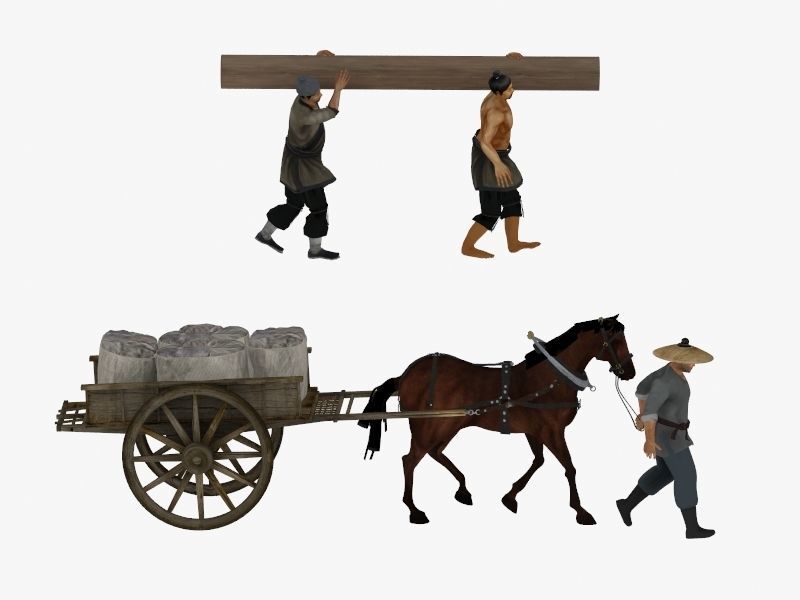 Eastern People Low-poly 3D model_5