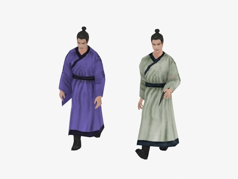 Eastern People Low-poly 3D model_9