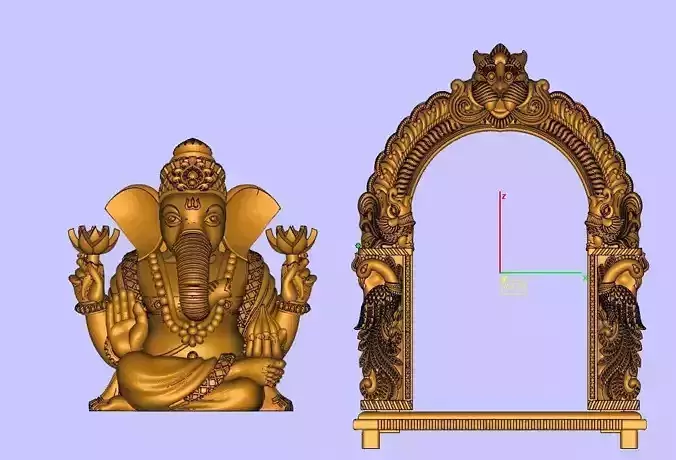 Ganesh Ji Lotus 3D Model 10 3D print model