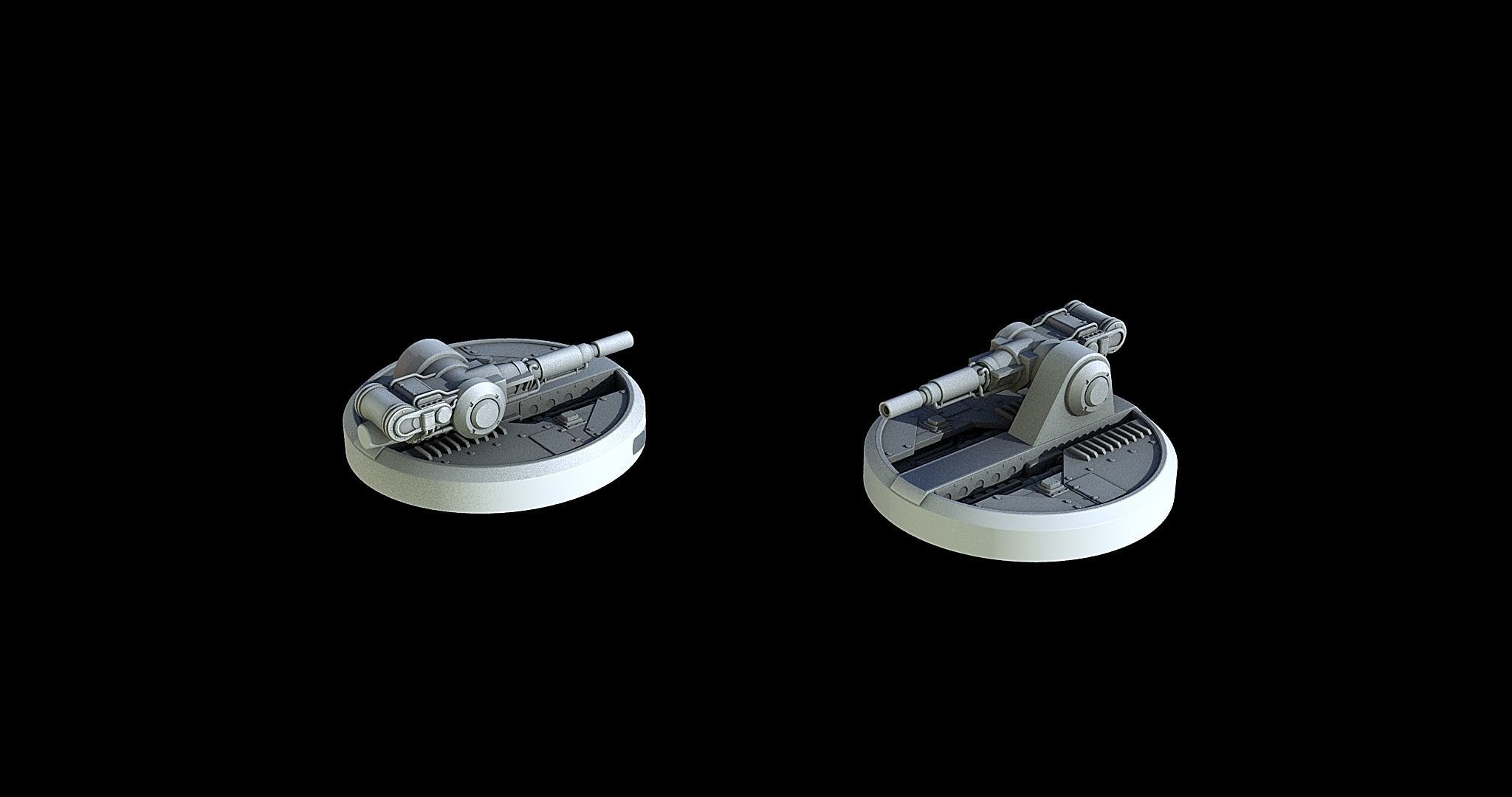 Sci-Fi Turret Gun and Missiles Pack 3D model_2
