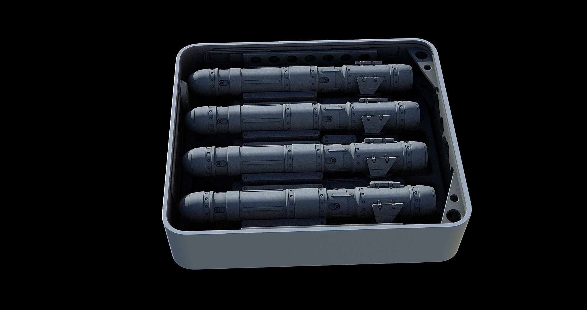 Sci-Fi Turret Gun and Missiles Pack 3D model_15