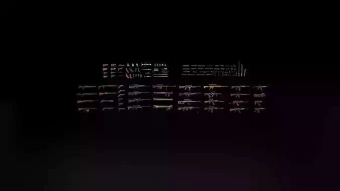 Low Poly Military Weapons