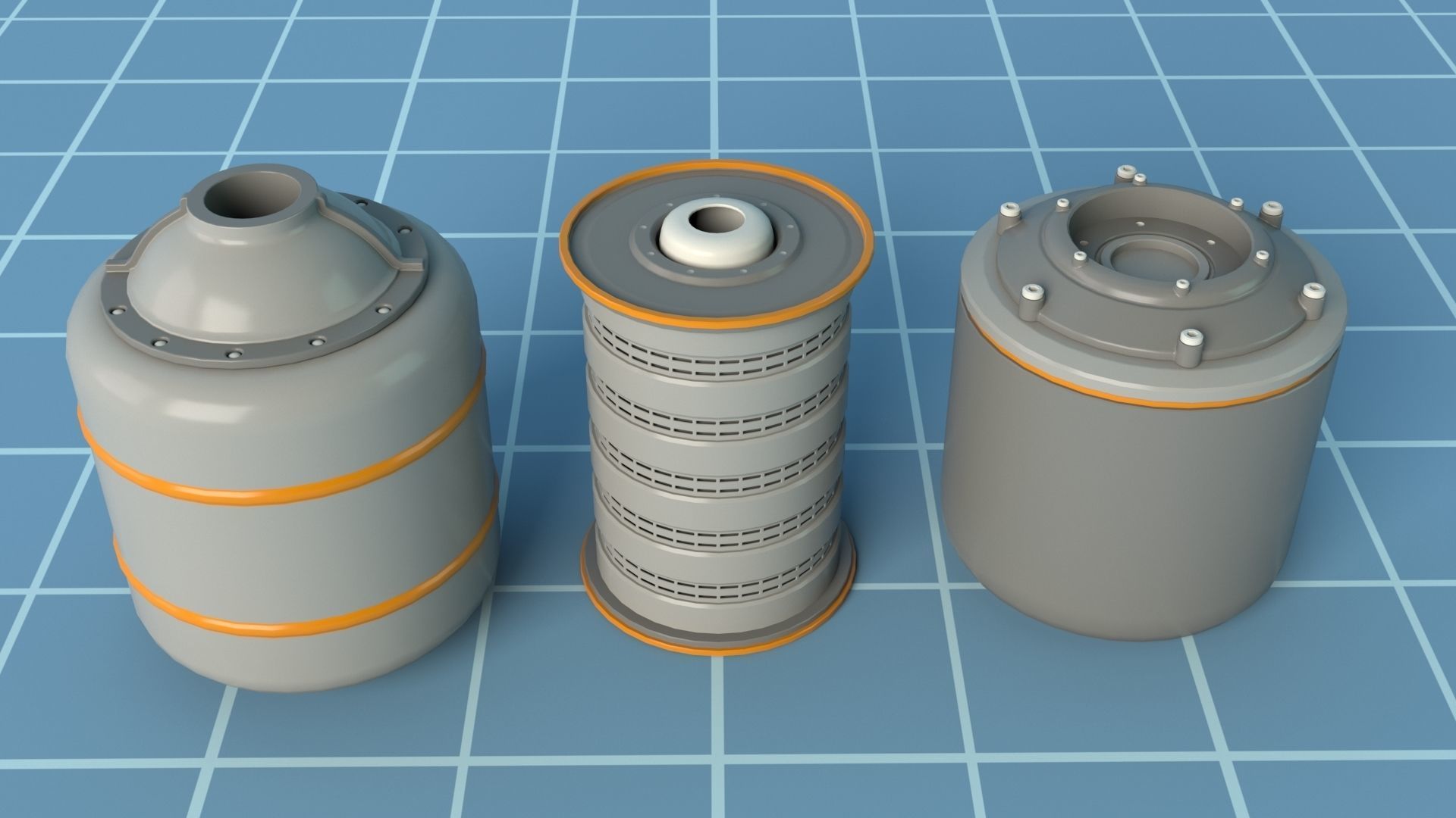 Industrial Kitbash - 12 - 100 pieces 3D model_13