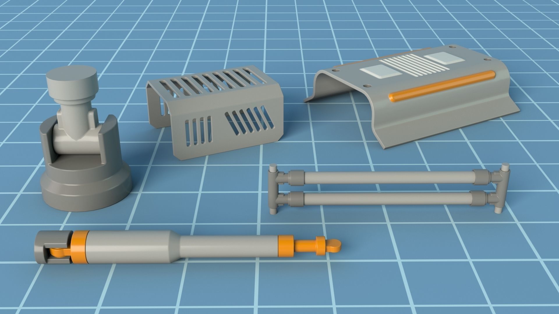 Industrial Kitbash - 12 - 100 pieces 3D model_23