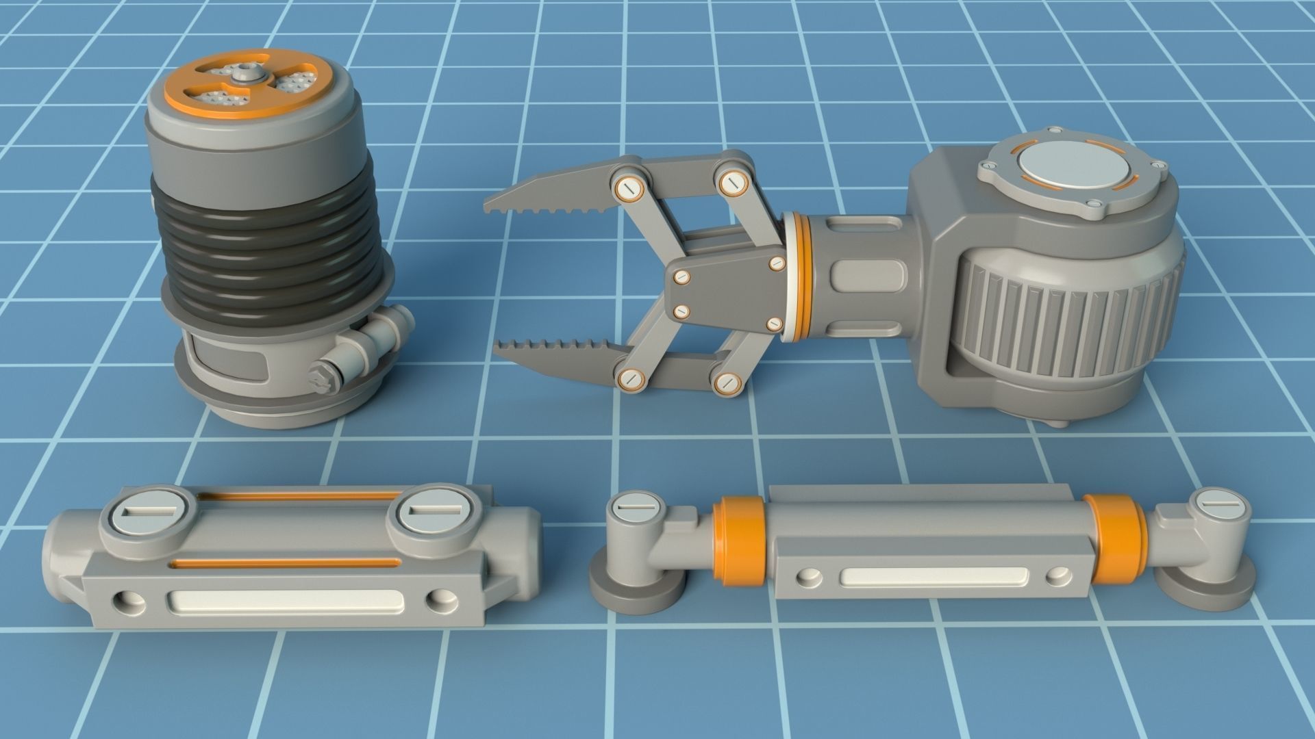 Industrial Kitbash - 12 - 100 pieces 3D model_6