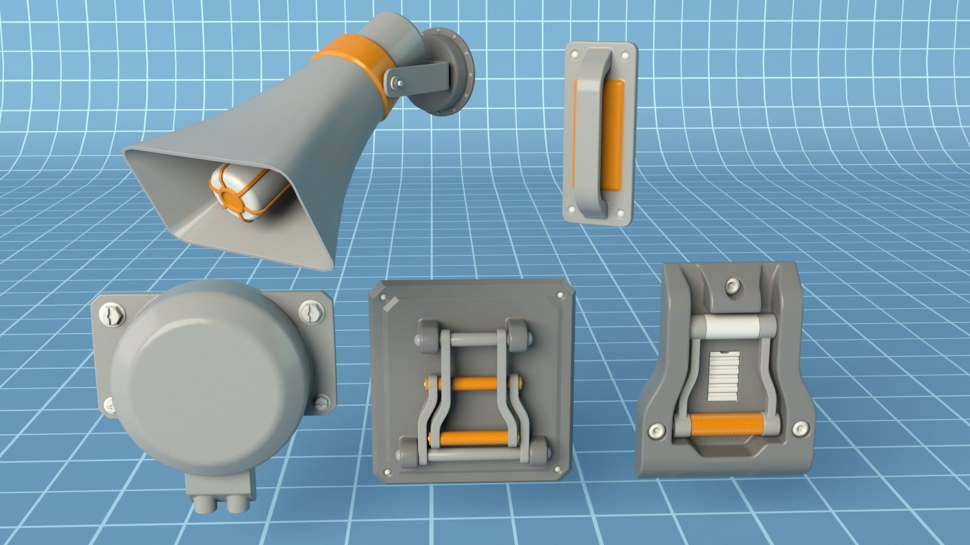 Industrial Kitbash - 12 - 100 pieces 3D model_22